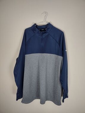 Nike Two-Tone Navy & Gray Quarter-Zip Pullover